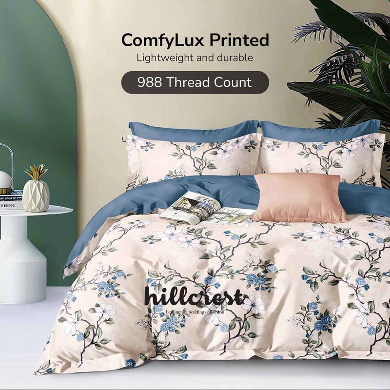HILLCREST Hillcrest I 988tc Comfylux I Printed I Single Fitted Sheet Set I Magnolia ( Oe ) 7467 - B I S I FS I MAGNOLIA-image 1