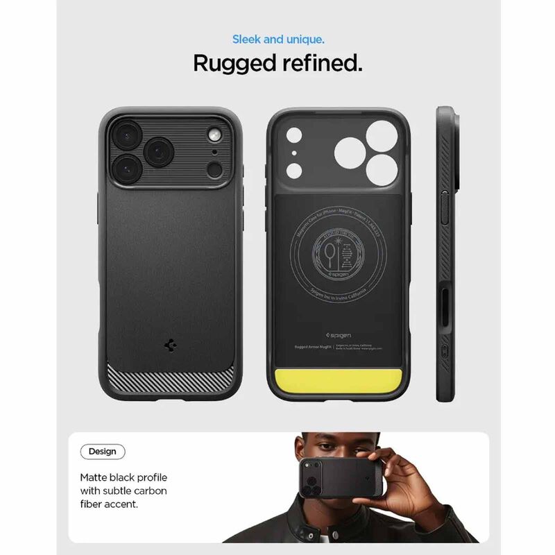 SPIGEN Iphone 17 Pro Max Rugged Armor Magfit Gray ACS10264-image 2