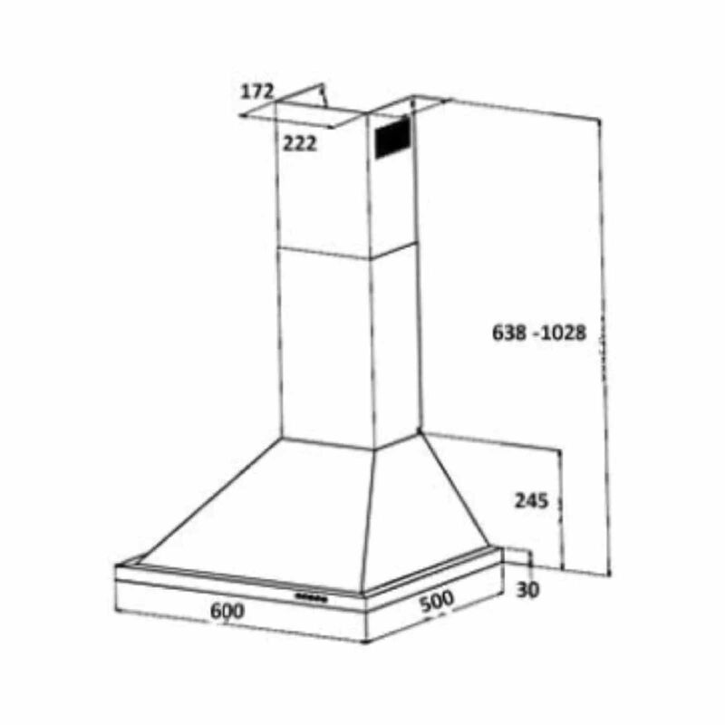 TURBO Chimney Hood (60cm) (exclude Installation) TAC260SS-image 2