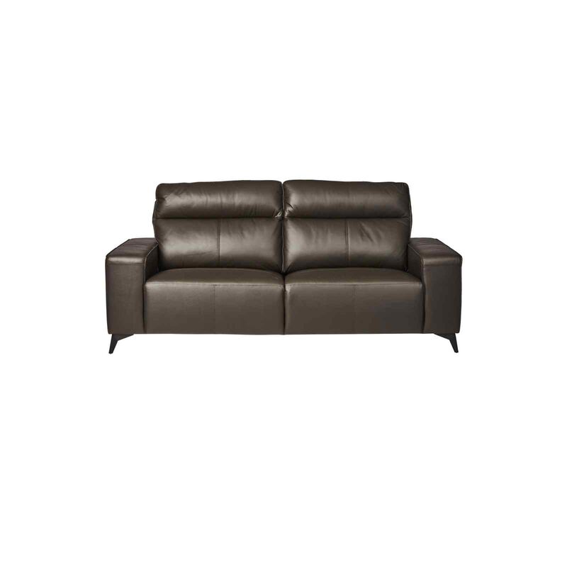 SOLOTTI 3 Seater (hl) Dk Brown Half Leather Sofa EMMALINE-image 1