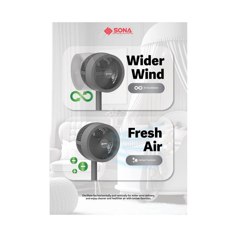 SONA 9 In Dc Stand Fan -black SFS9006DC-image 9