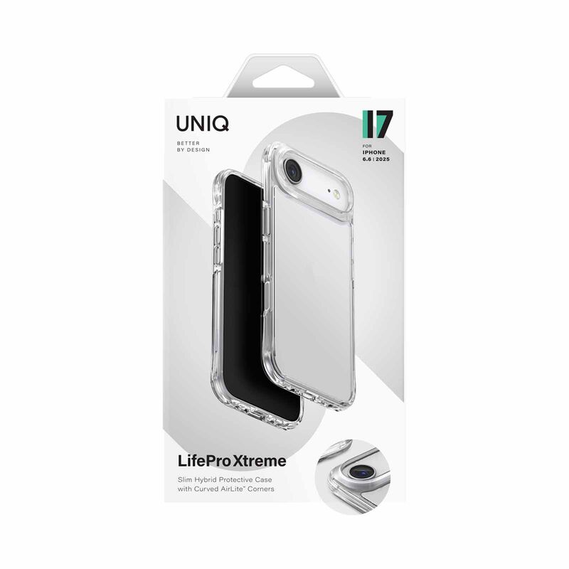 UNIQ Hybrid Iphone 17 Air (2025) 6.6 Lifepro Xtreme (af) - Crystal Clear UNIQ-IP6.6(2025)-LPRXCCLR-image 1