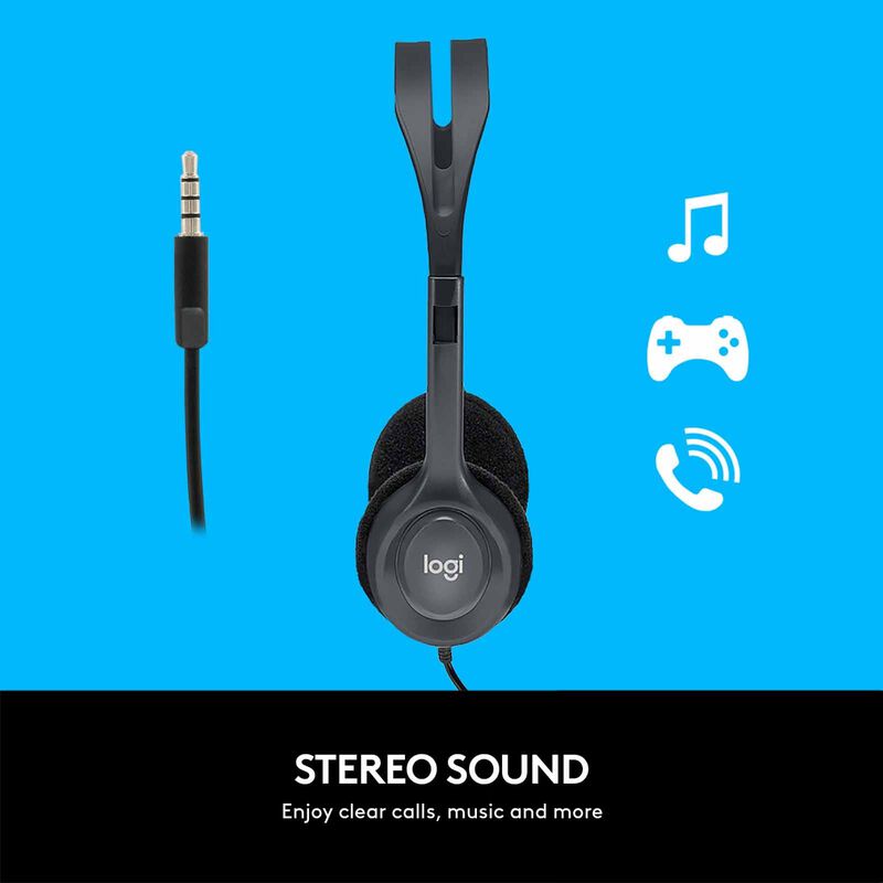 LOGITECH Stereo Headset H111 Black (single 3.5mm Jack) 981-000588-image 4