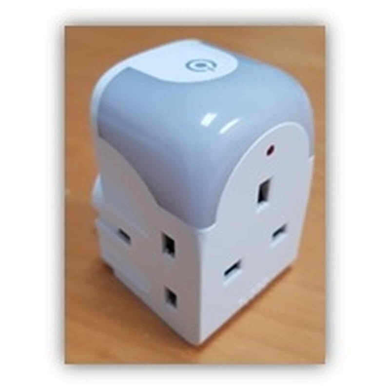 MORRIES 3 Way Adaptor W/night Light (white) MS3003/WNL-image 2
