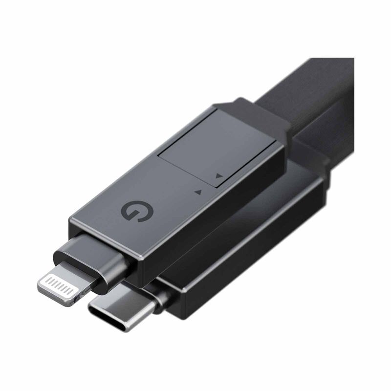 ENERGEA Sheath 2-in-1 C To C + Lightning Cable, 480mbps, 60w, 1m -gun CBL-60SHTH-GUN100-image 2