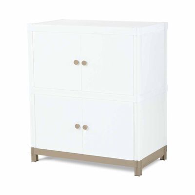 PHOENIX Flo Modular Plastic Storage Indoor Cabinet (snow) S2 CABINET LOW