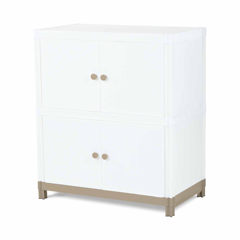 PHOENIX Flo Modular Plastic Storage Indoor Cabinet (snow) S2 CABINET LOW-image null