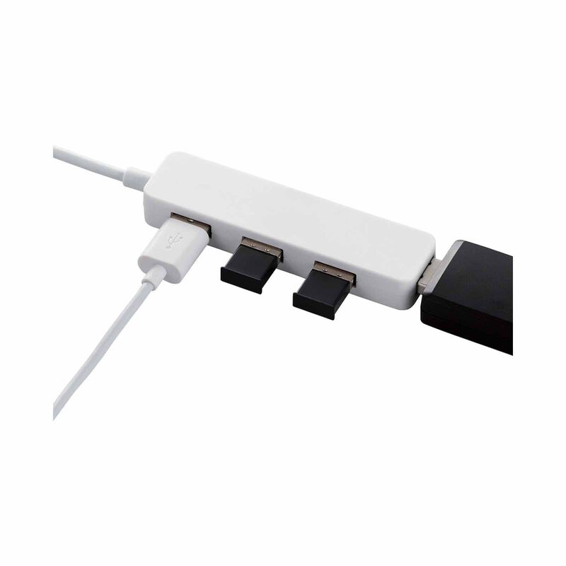 ELECOM Usb C/a 4ports 2.0 Hub White U2H-CA4003BWH-image 2