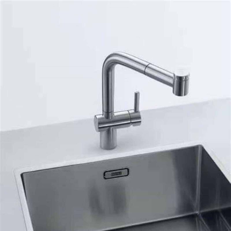 FRANKE Atlas Neo Stainless Steel Kitchen Sink Mixer W/ Pull Out Spray CT196S-image 2