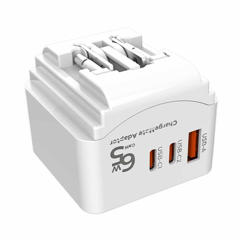 SOUNDTEOH World Travel Adaptor With Gan Pd65watts Usb Quick Charger TA-865C-image 7