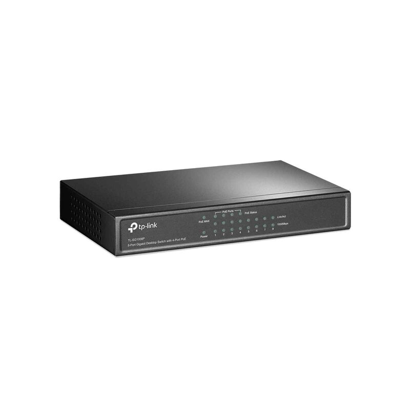 TP LINK 8-port Gigabit Desktop Poe Switch, 8 Gigabit Rj45 Ports Including 4 Poe Ports, 802.3af, 55w Poe Powe TL-SG1008P-image 2