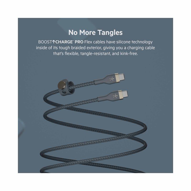 BELKIN Boostcharge Pro Flex Usb-c To Usb-c Cable 60w 1m Blue CAB011BT1MBL-image 5