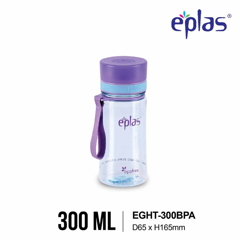 EPLAS Eplas Eght-300bpa (300ml) Clear Bottles - Purple EGHT-300 - PURPLE-image 1