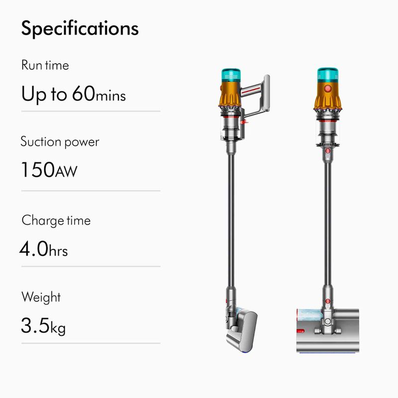DYSON V12 Detect Slim Submarine (hepa) Wet And Dry Vacuum Cleaner (yellow/nickel) (626452-01) SV46V12S-DTSLIM SUBMARINE HEPA-image 7