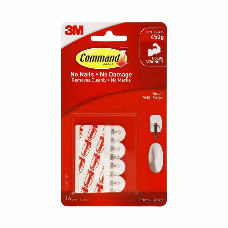 3M COMMAND Small Refill Strips 17022P-16PK-image null