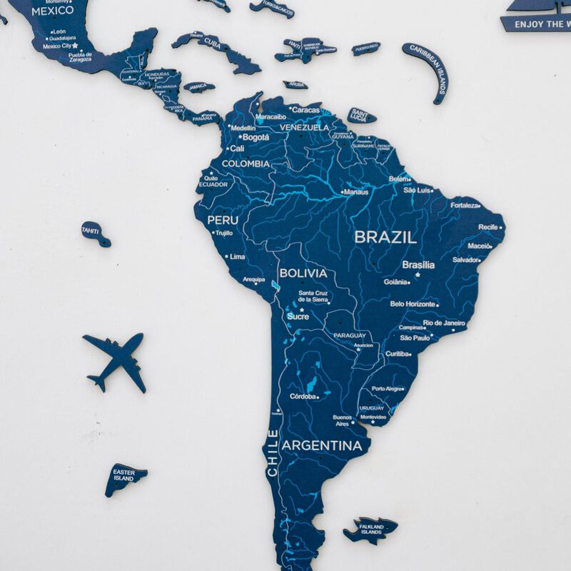 2d Wooden World Map Blue S ENJOY THE WOOD-image 6