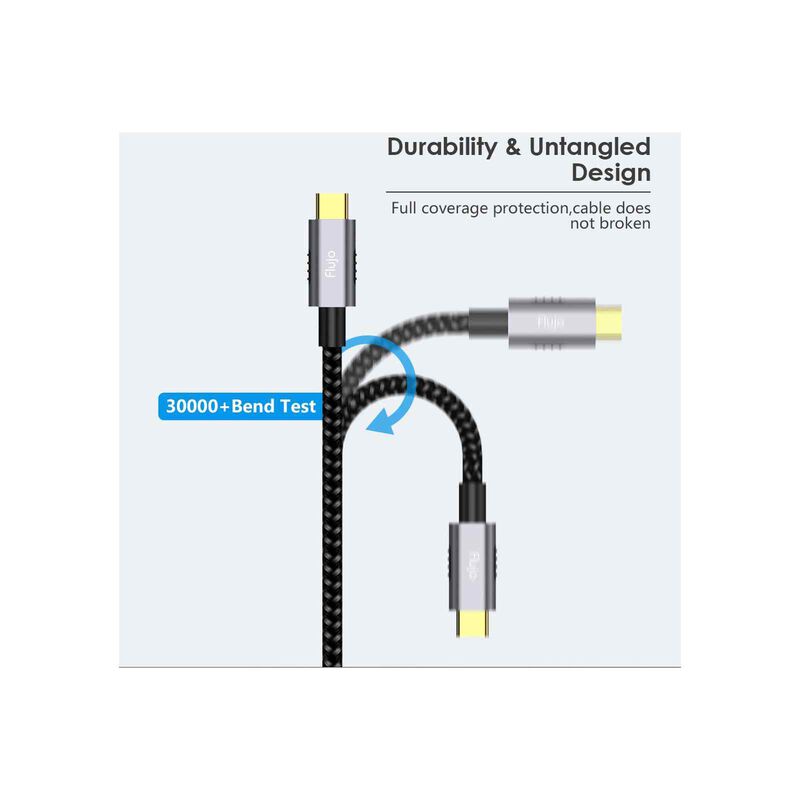 FLUJO Usb C To Mini Display Port Cable Silver FJ-X-31-S-image 8
