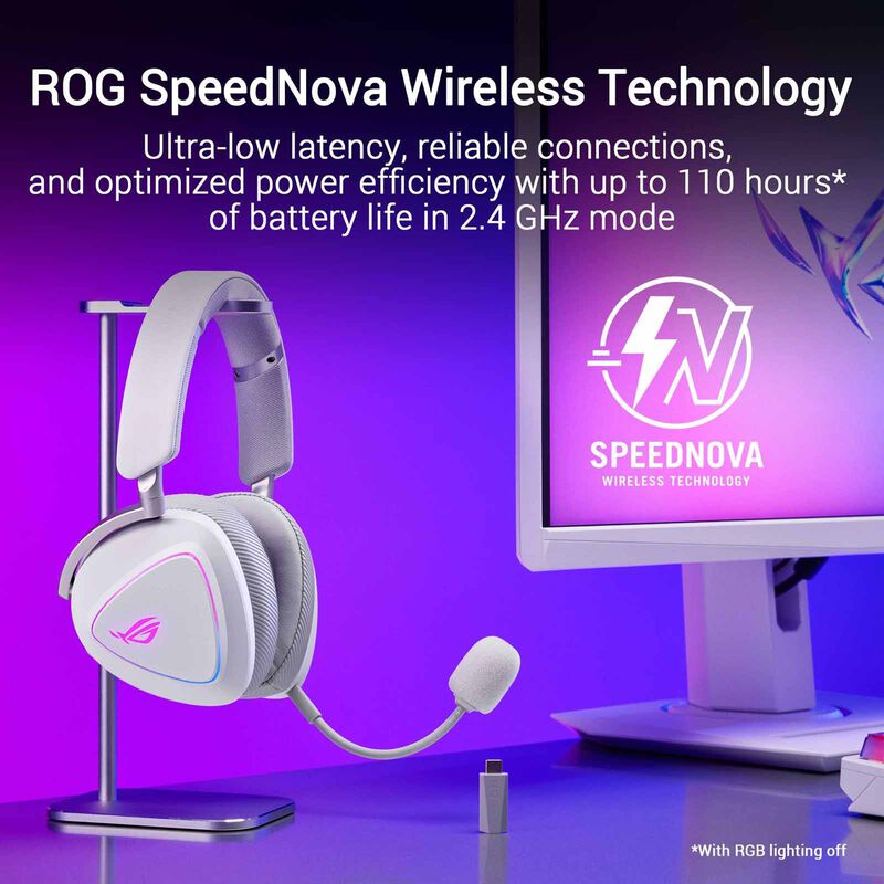 ASUS Rog Delta Ii Tri-mode Wireless Headset White A701 ROG DELTA II/WHT-image 10