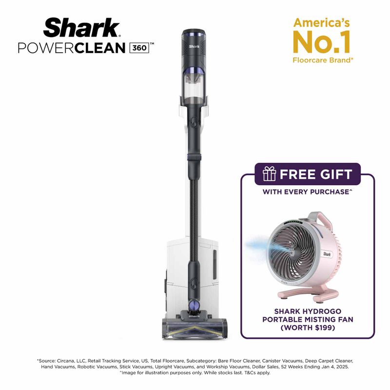 SHARK Powerclean 360 Cordless Vacuum Cleaner IW4271SMBK-image 1