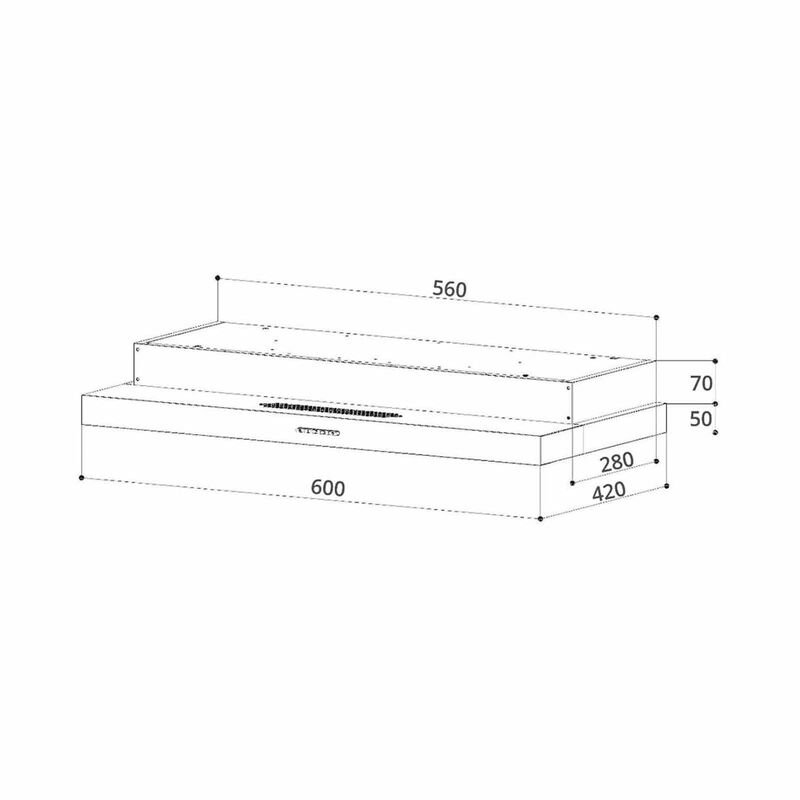 UNO 60cm Slim Line Cooker Hood (exclude Installation) UA6119BK-image 2