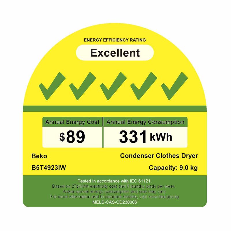 BEKO Heat Pump Dryer (9kg) B5T4923IW-image 3