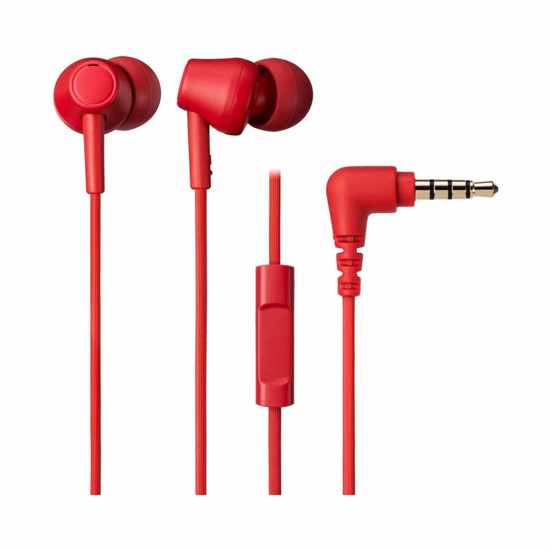 AUDIO TECH Inner Earphone With Mic (red) ATH-CK350XIS RD-image 1