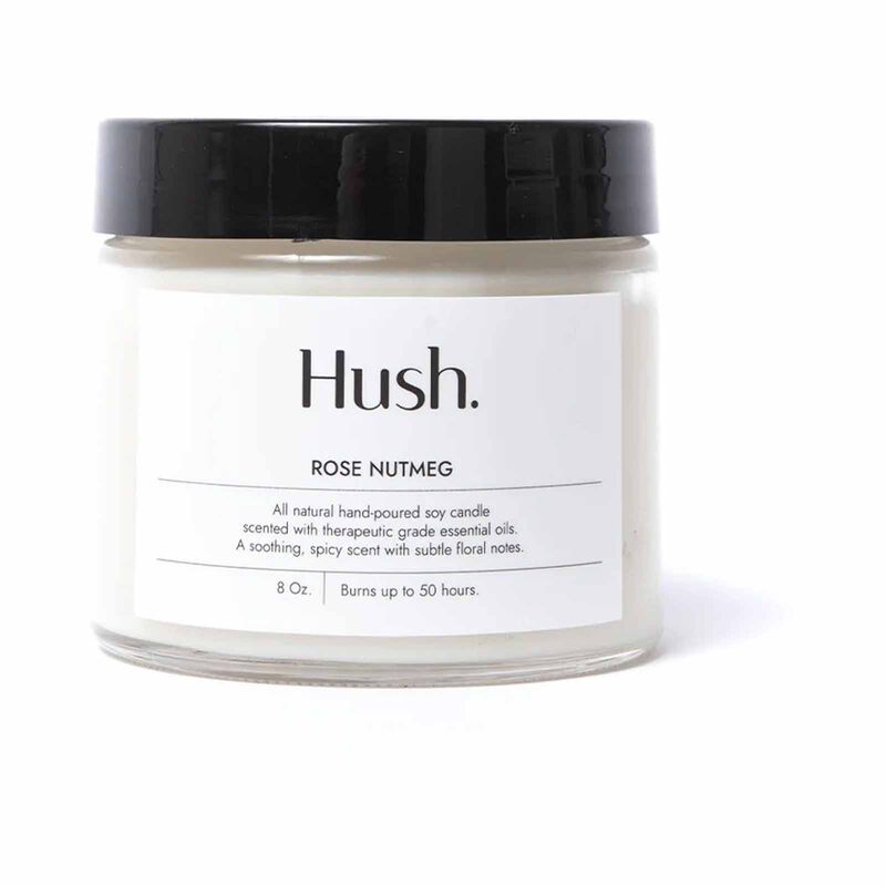 HUSH CANDL Candle - 8oz ROSE NUTMEG-image 1