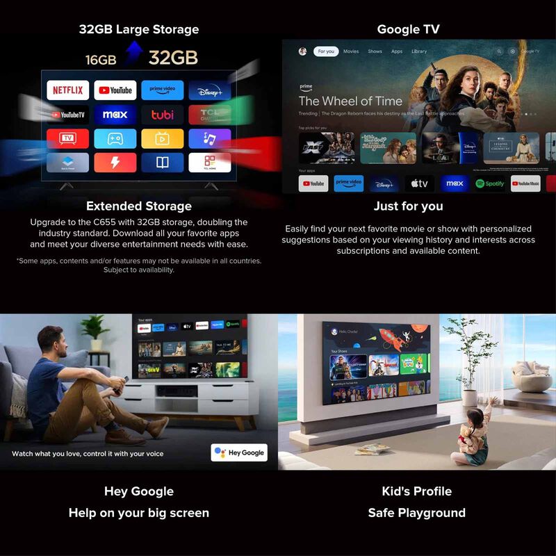 TCL 55 In 4k Qled Google Tv-t7b Series 55T7B-image 3