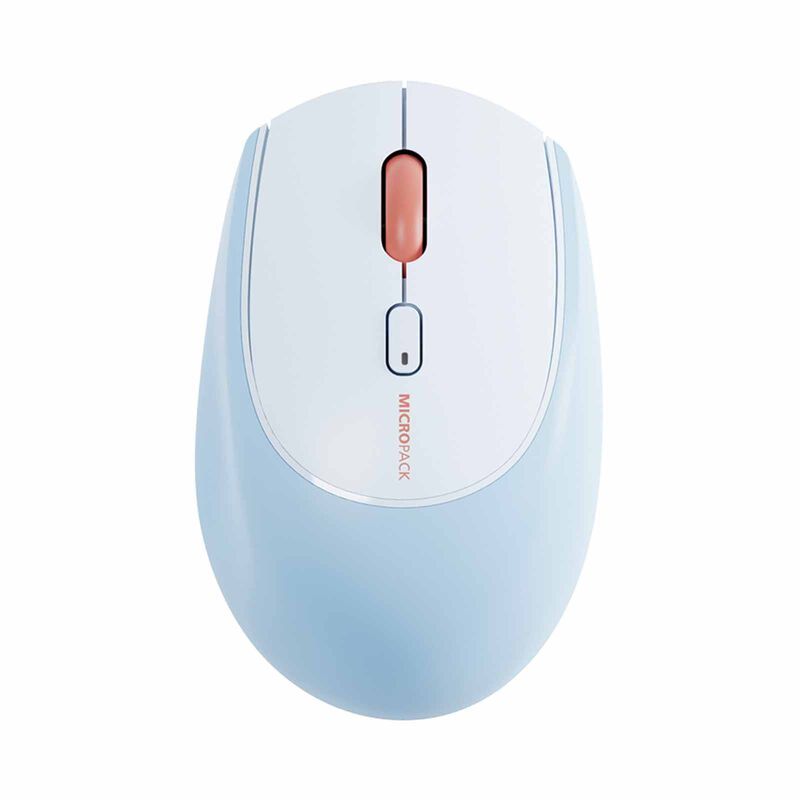 MICROPACK Lifestyle 2.4g + Bluetooth Wireless Mouse- Blue MS-201W-BL-image 1