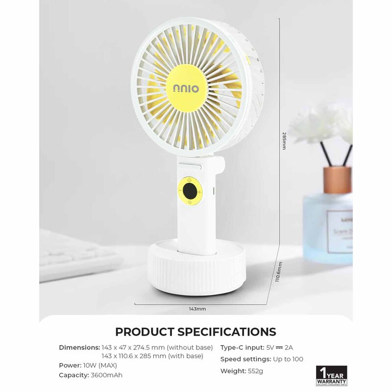 NNIO 2-in-1 High Speed Giant Portable Handheld Fan U-PRO MAX-image 7