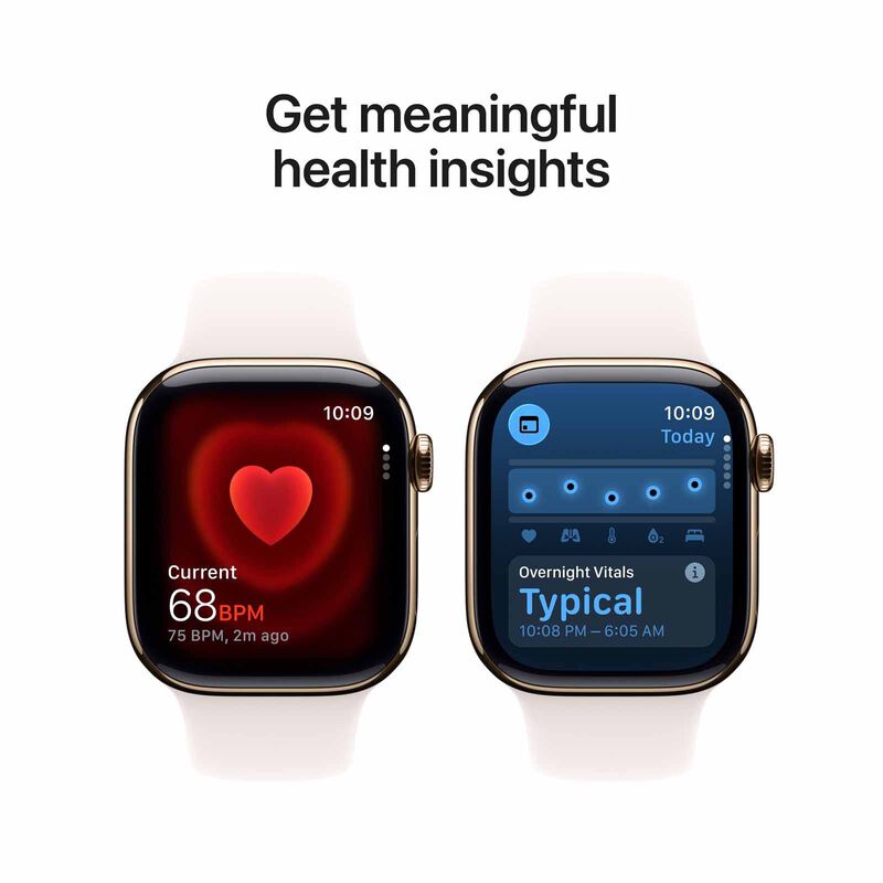 APPLE Watch Series 11 Gps + Cellular 46mm Gold Titanium Case With Light Blush Sport Band - S/m MFD54X/A-image 9