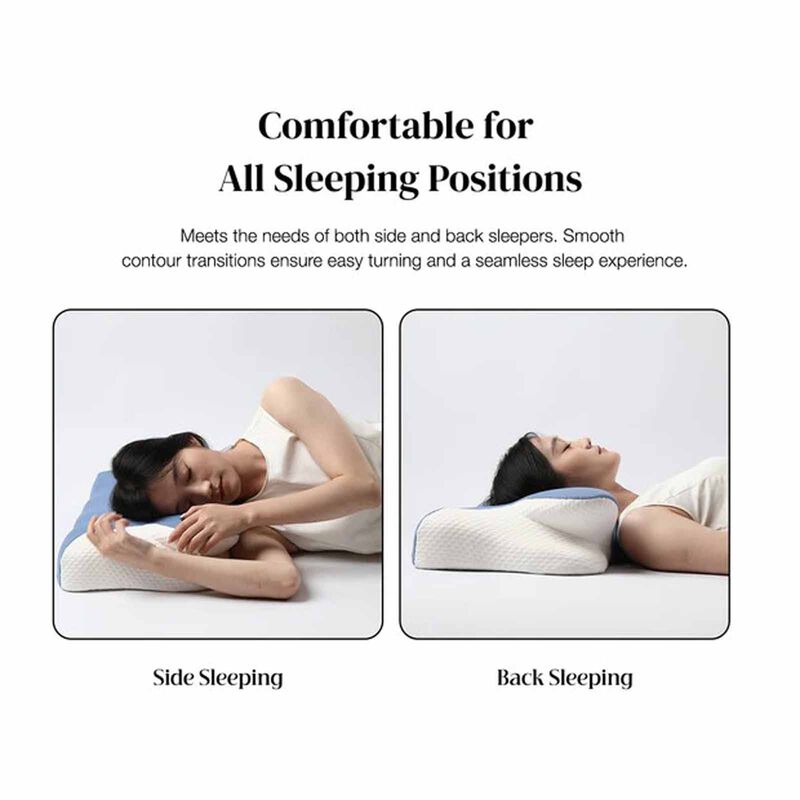 BELLAMI PL Dream Morph Memory Foam Pillow With Cover - White + Dark Grey DREAM MORPH-image 4