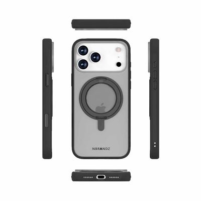N.BRANDZ Mag360 Touch 360 Rotation Protective Case For Iphone 17 Pro Max-mattblack N-MAG360-IP17PM-MB