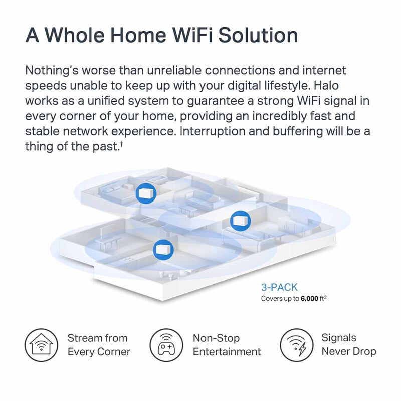 TP LINK Ax1800 Whole Home Mesh Wifi 6 System MERCUSYS H70X(2-PACK)-image 3