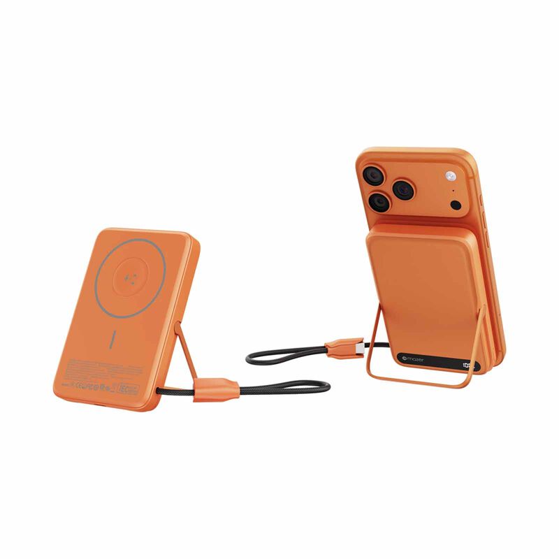 MAZER Maglink 10,000mah Magnetic 15w/apple Watch Charging/usb-c Pd27w Cable Power Bank - Sunset Orange M-MAGLINK19-SO-image 9