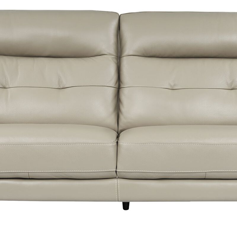 3 Seater (fl) C15 Stone Full Leather Sofa NEW BECCA-image 1