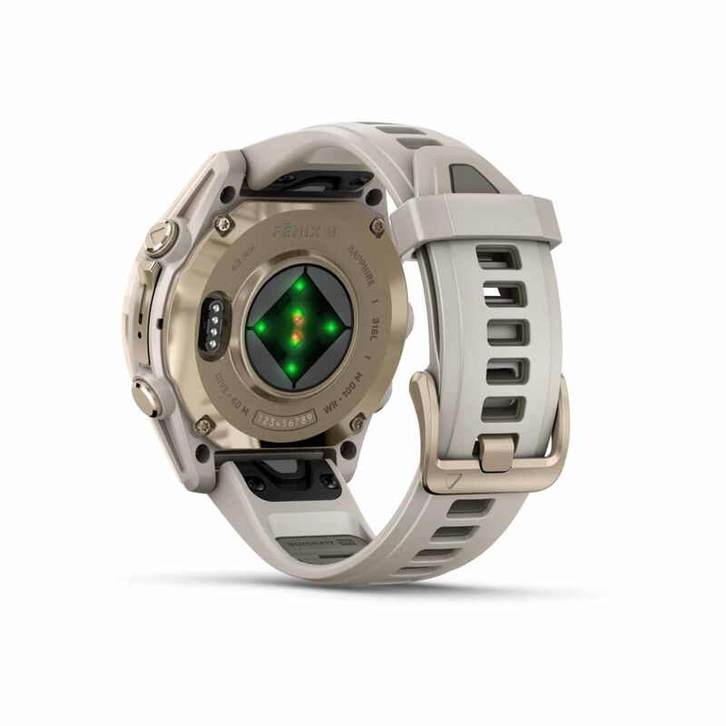 GARMIN Fenix 8 43mm Sapphire Amoled Edition, Soft Gold Ss/fog Gray GM-010-02903-18-image 5
