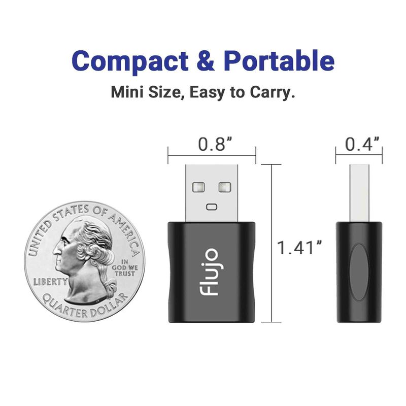 FLUJO 2 In 1 Usb Audio Adapter Black FJ-AH-21-B-image 1