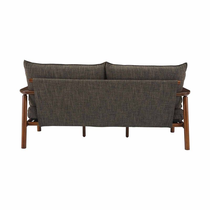 MUZE 3 Seater Sofa (fab) Brown Fabric Sofa MERU-image 12