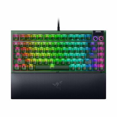 RAZER Blackwidow V4 75% - Hot-swappable Mechanical Gaming Keyboard - Phantom Green Edition - Us Layout - RZ03-05003300-R3M1