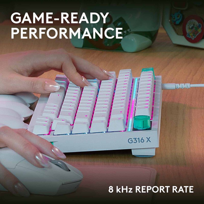LOGITECH G316 X 75 Mech Keyboard White Tactile 920-014322-image 9