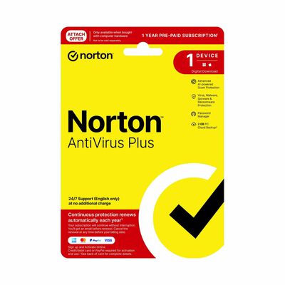 NORTON Antivirus Plus For Sg 2gb Ap 1 User 1 Device 12mo 21477285