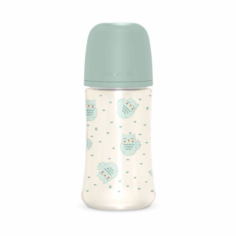 SUAVINEX With Medium Flow Sx Pro Physiological Silicone Teat - Bonhomia Feather Green (online) 270ML POLYAMIDE PREMIUM BOTTLE-image 1