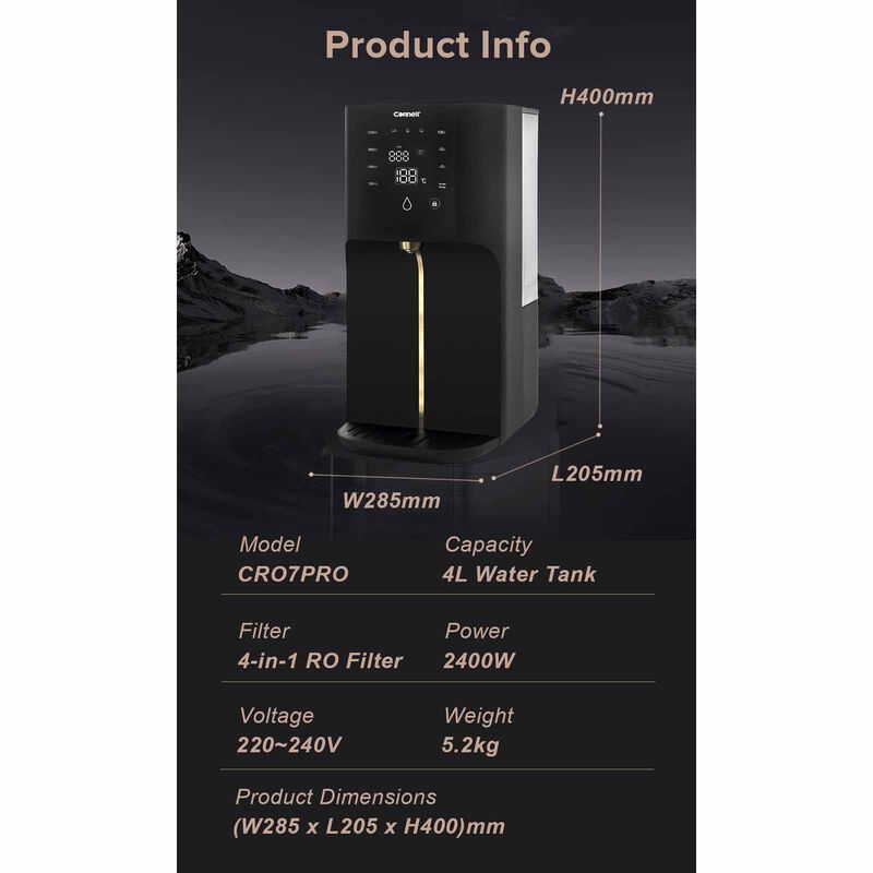 CORNELL Water Purifier Ro 7 Pro (4.0l) - Black CRO7PRO-image 5