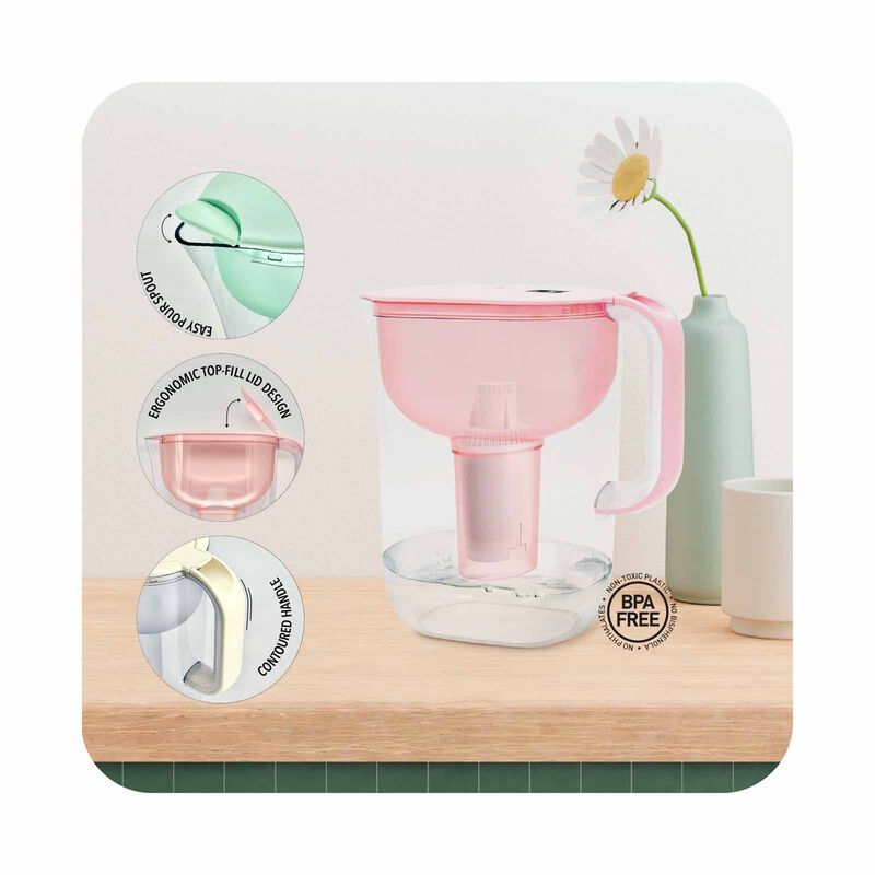 NOVITA Water Pitcher Mellow Green Hydropure & Filter Pack NP100G BUNDLE-image 3