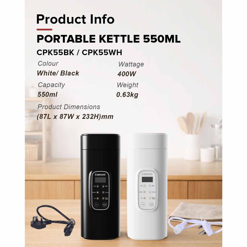 CORNELL Portable Kettle (550ml) - Black CPK55BK-image 14