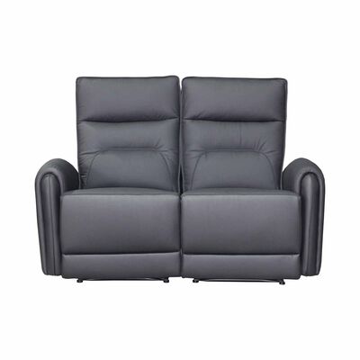 SOLOTTI 2rr-m Seater (hl) Black Half Leather Sofa RONICA