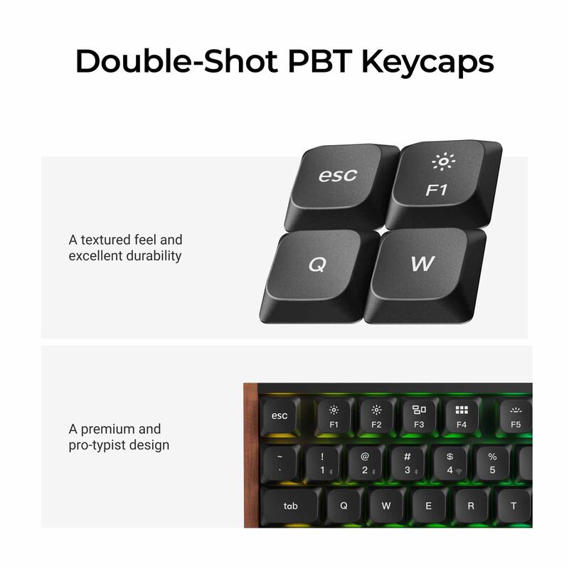 KEYCHRON K1 Ultra 8k 80% 87 Keys Black Knob Rgb Hot-swap Milk Pom Banana Switch KYCN-K1U-H4-image 5