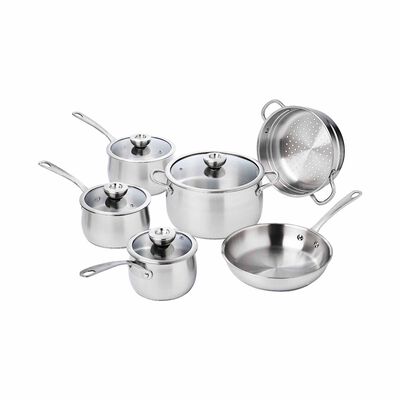 MEYER White Steel Stainless Steel 10 Piece Set 71509