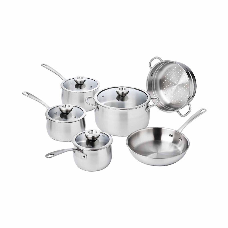MEYER White Steel Stainless Steel 10 Piece Set 71509-image null